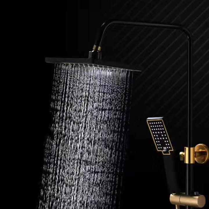 BowLift | Modern adjustable swivel shower head metal shower fixture on the wall