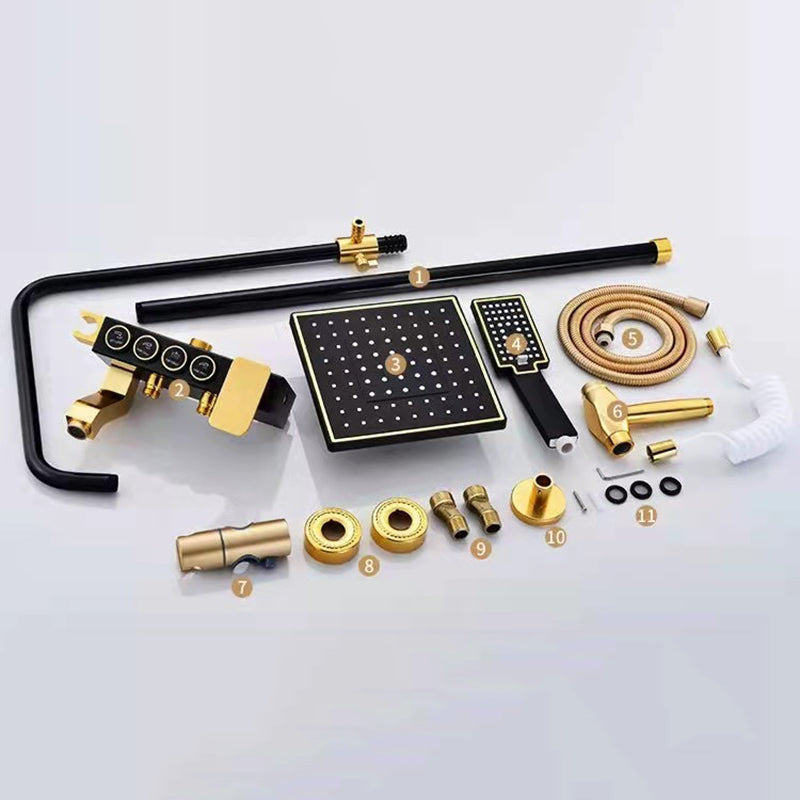 BowLift | Modern adjustable swivel shower head metal shower fixture on the wall