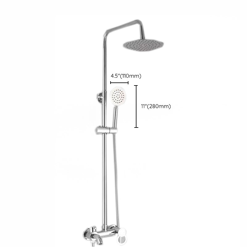 BowLift | Modern adjustable swivel shower head metal shower fixture on the wall
