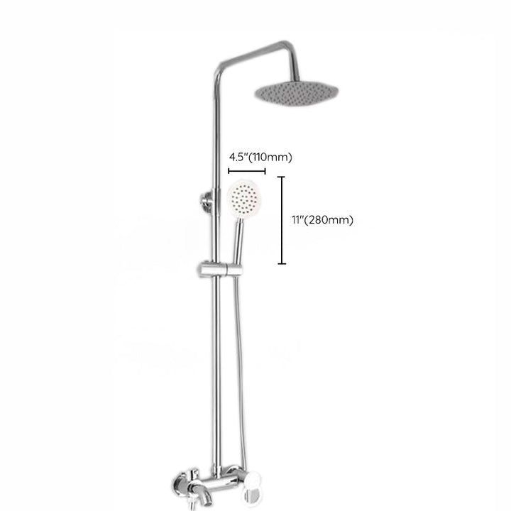 BowLift | Modern adjustable swivel shower head metal shower fixture on the wall