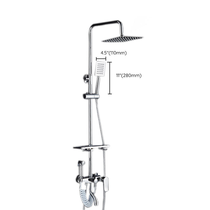 BowLift | Modern adjustable swivel shower head metal shower fixture on the wall