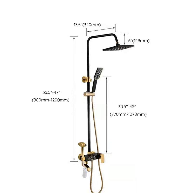 BowLift | Modern adjustable swivel shower head metal shower fixture on the wall