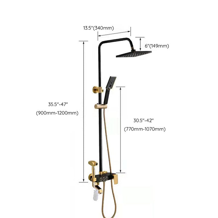 BowLift | Modern adjustable swivel shower head metal shower fixture on the wall