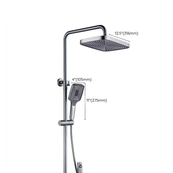 BowLift | Modern adjustable swivel shower head metal shower fixture on the wall