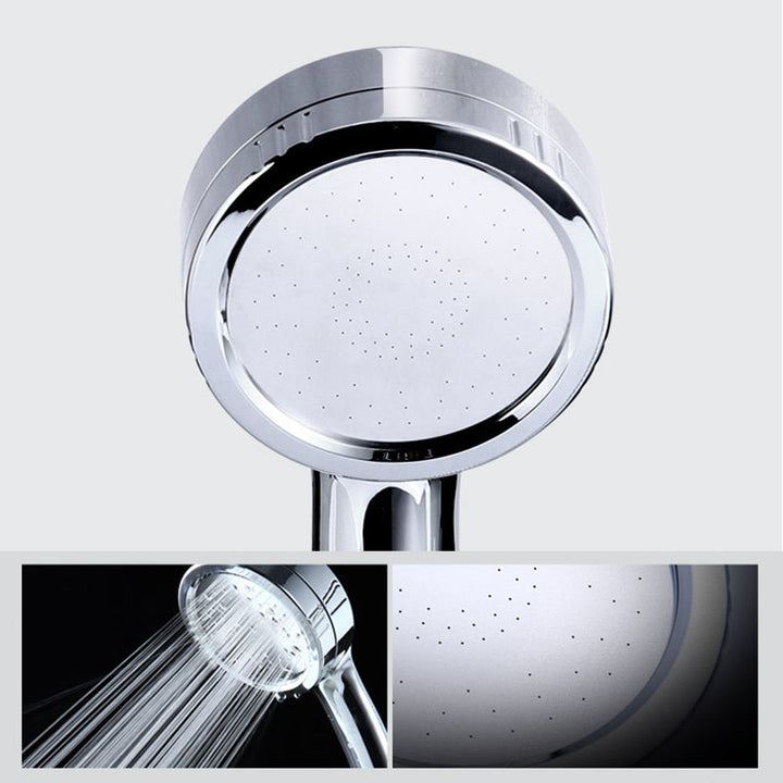 BowLift | Modern hand shower head 5 spray patterns Chrome Round Wall mounted shower head