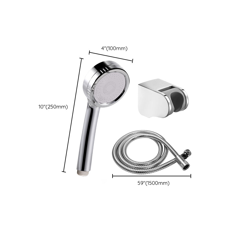 BowLift | Modern hand shower head 5 spray patterns Chrome Round Wall mounted shower head