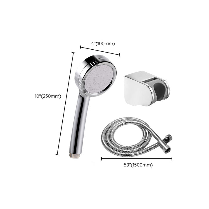 BowLift | Modern hand shower head 5 spray patterns Chrome Round Wall mounted shower head