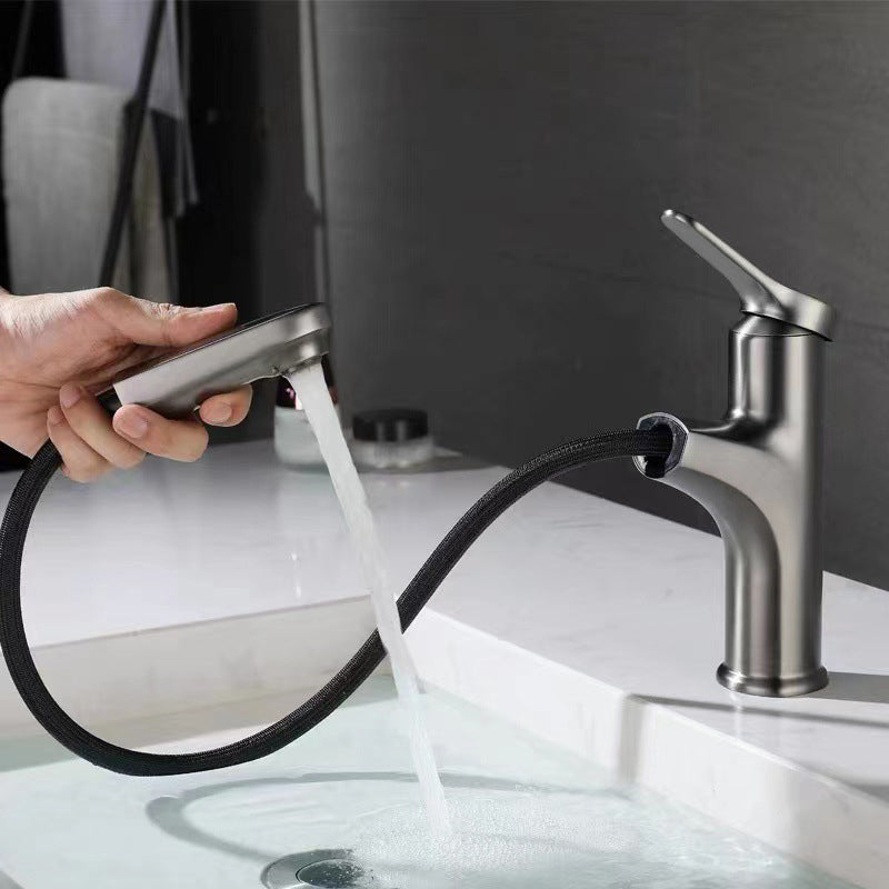 BowLift | Modern Style Extendable Ship Faucet Copper Single Handle Sink Faucet for the Bathroom