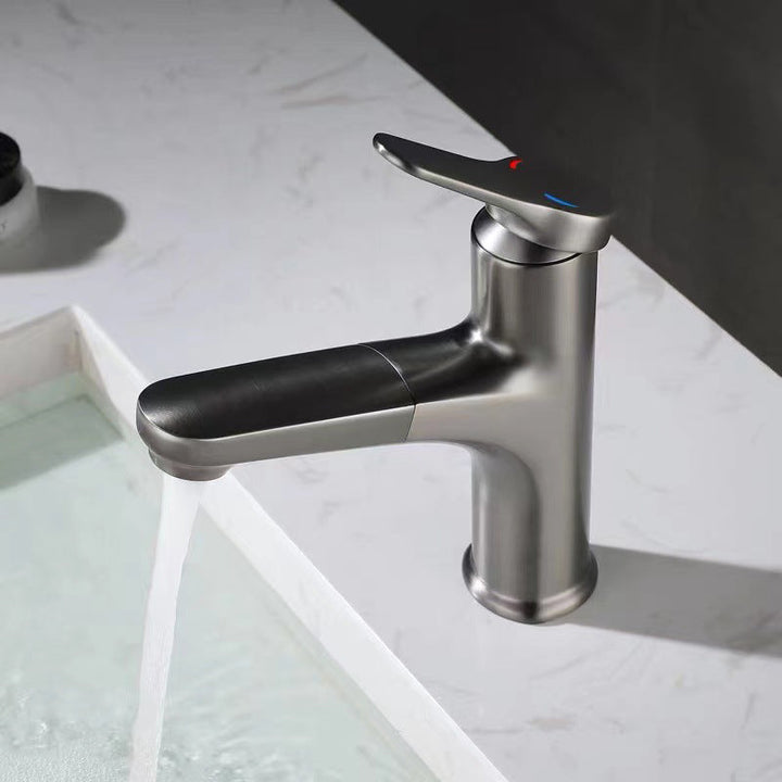 BowLift | Modern Style Extendable Ship Faucet Copper Single Handle Sink Faucet for the Bathroom