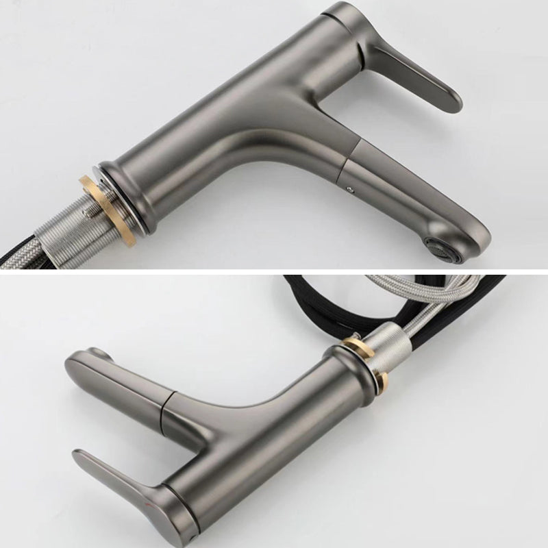BowLift | Modern Style Extendable Ship Faucet Copper Single Handle Sink Faucet for the Bathroom
