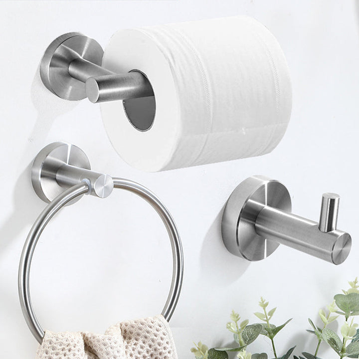 BowLift | Stainless Steel Bathroom Set 3-piece Modern Style Simple Bathroom Accessories Set