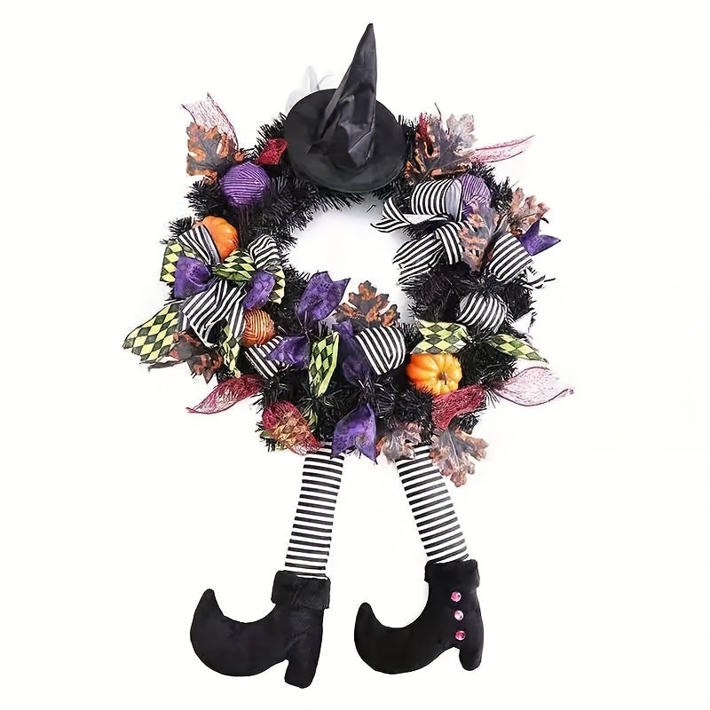 BowLift | Halloween Whimsical Witch Legs Wreath | Festive Front Door Decor