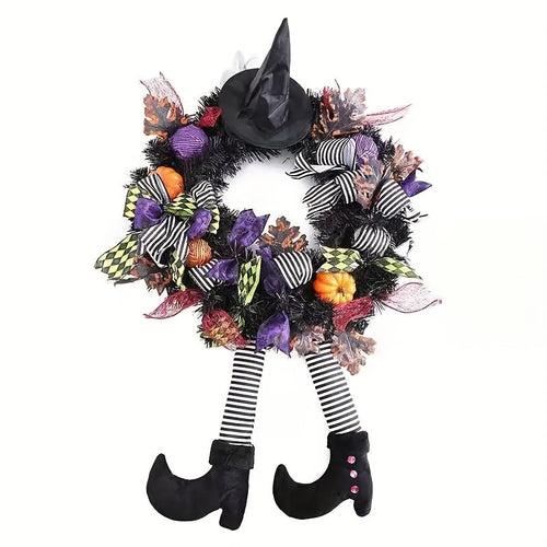 BowLift | Halloween Whimsical Witch Legs Wreath | Festive Front Door Decor