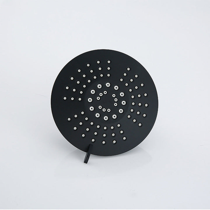 BowLift | Round Fest Shower Head Matte Black 5 Spray Patterns Wall Mounted Shower Head