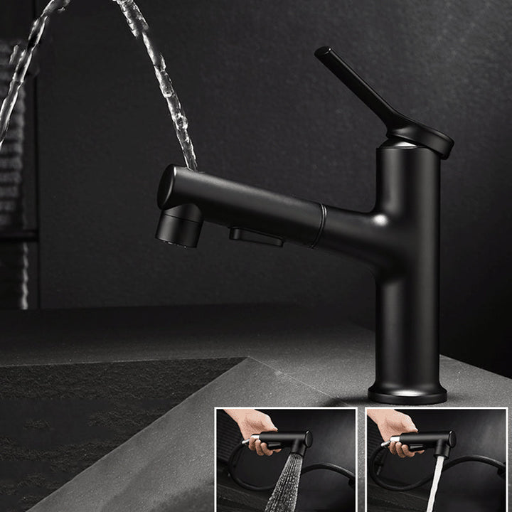 BowLift | Modern Basin Faucet Copper Single Handle Low Arc Basin Faucet for Bathroom