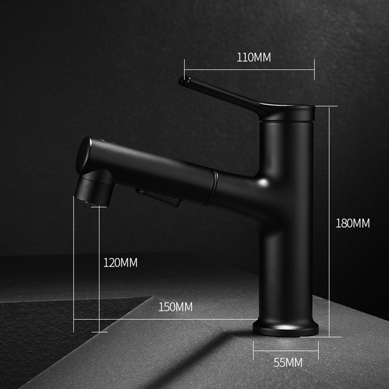 BowLift | Modern Basin Faucet Copper Single Handle Low Arc Basin Faucet for Bathroom