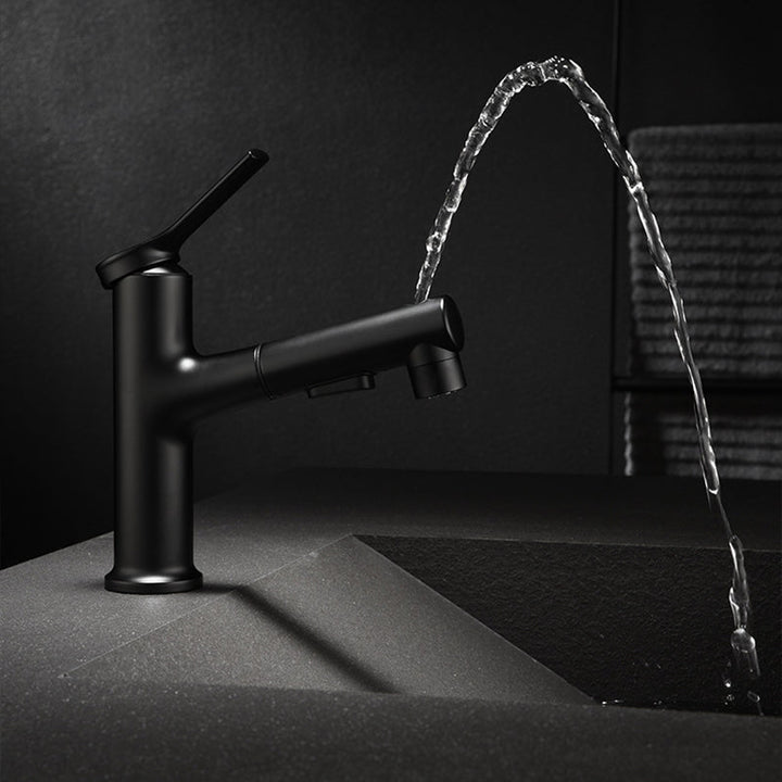 BowLift | Modern Basin Faucet Copper Single Handle Low Arc Basin Faucet for Bathroom