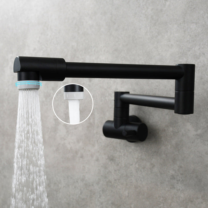 BowLift | Modern Pull-down Faucet Single Handle Wall Mounted Pot Filler Low Profile 1 Holder Filler