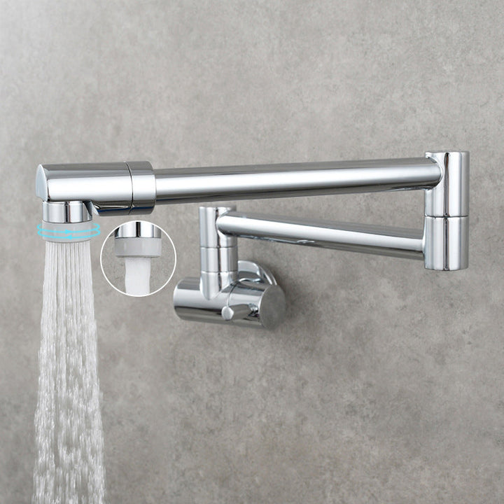 BowLift | Modern Pull-down Faucet Single Handle Wall Mounted Pot Filler Low Profile 1 Holder Filler