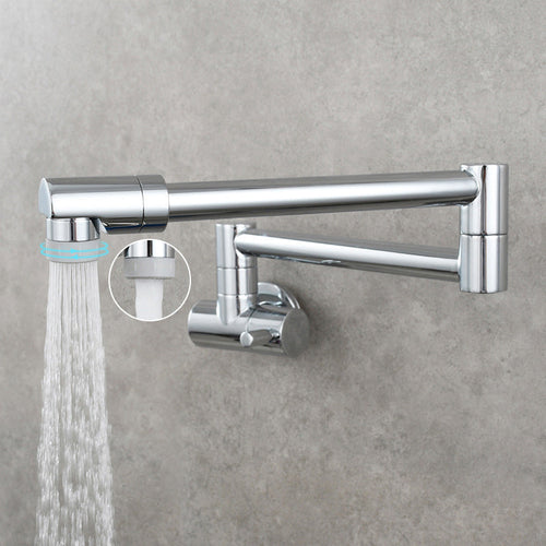 BowLift | Modern Pull-down Faucet Single Handle Wall Mounted Pot Filler Low Profile 1 Holder Filler