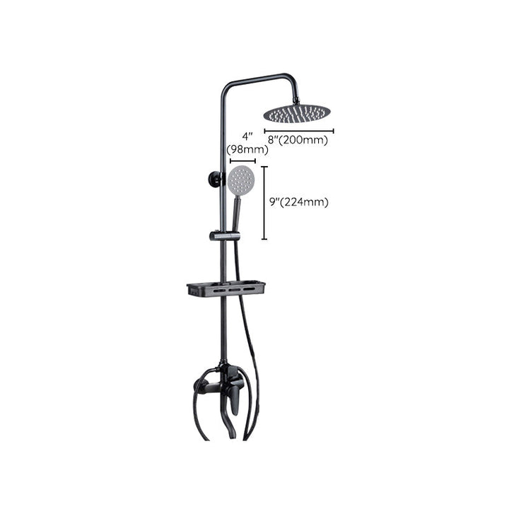 BowLift | Adjustable Spray Sample Shower Combination Metal Shower Fitting Arm Shower Head with Slip Bar