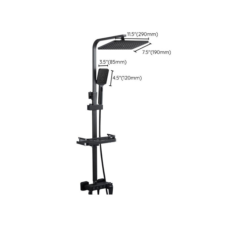BowLift | Adjustable Spray Sample Shower Combination Metal Shower Fitting Arm Shower Head with Slip Bar