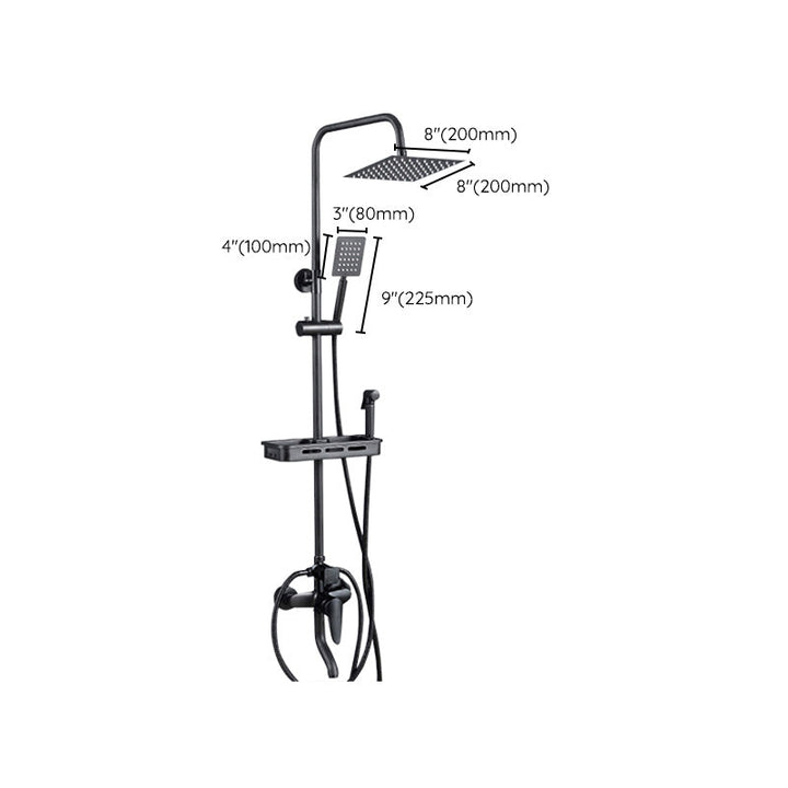 BowLift | Adjustable Spray Sample Shower Combination Metal Shower Fitting Arm Shower Head with Slip Bar