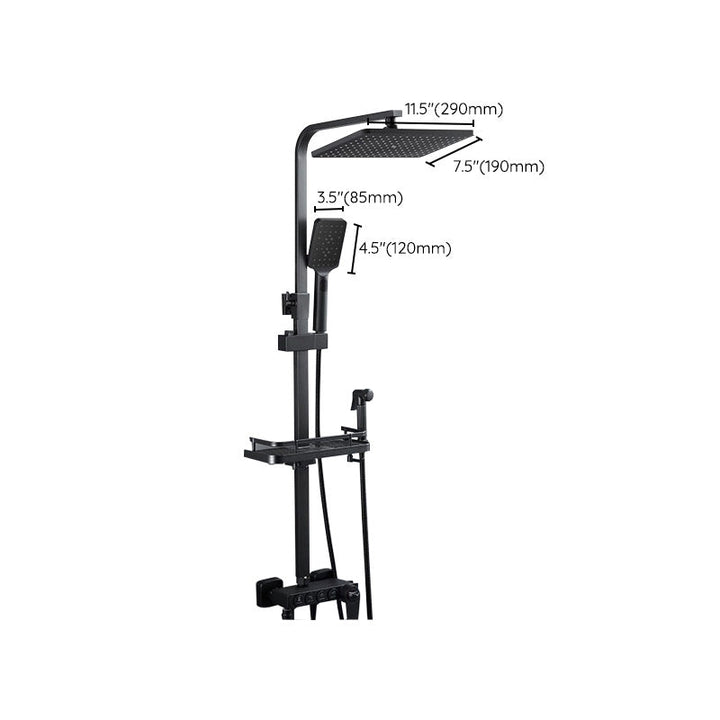 BowLift | Adjustable Spray Sample Shower Combination Metal Shower Fitting Arm Shower Head with Slip Bar