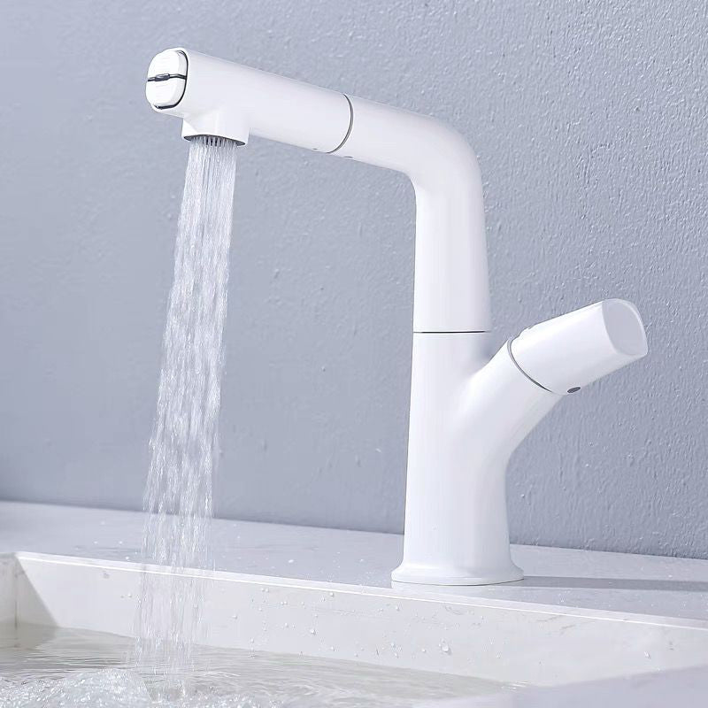 BowLift | Modern Vessel Sink Faucet Brass Lever Handles Swivel Spout Sink Faucet