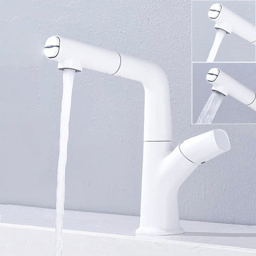BowLift | Modern Vessel Sink Faucet Brass Lever Handles Swivel Spout Sink Faucet