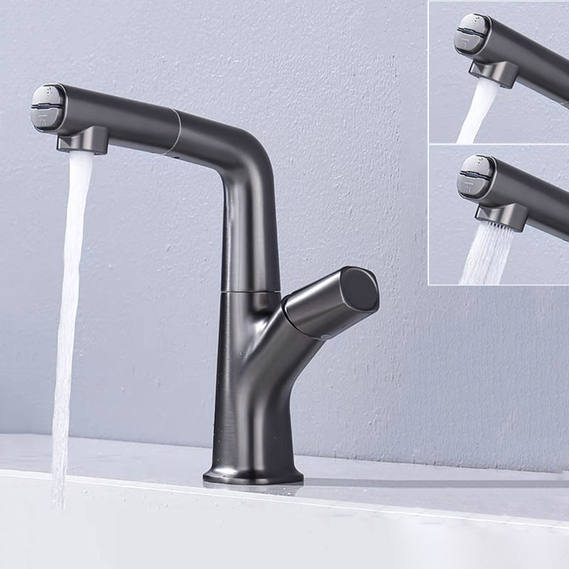 BowLift | Modern Vessel Sink Faucet Brass Lever Handles Swivel Spout Sink Faucet