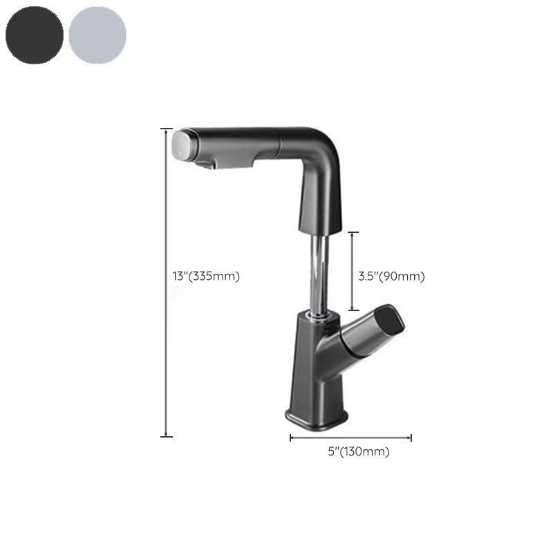BowLift | Modern Vessel Sink Faucet Brass Lever Handles Swivel Spout Sink Faucet