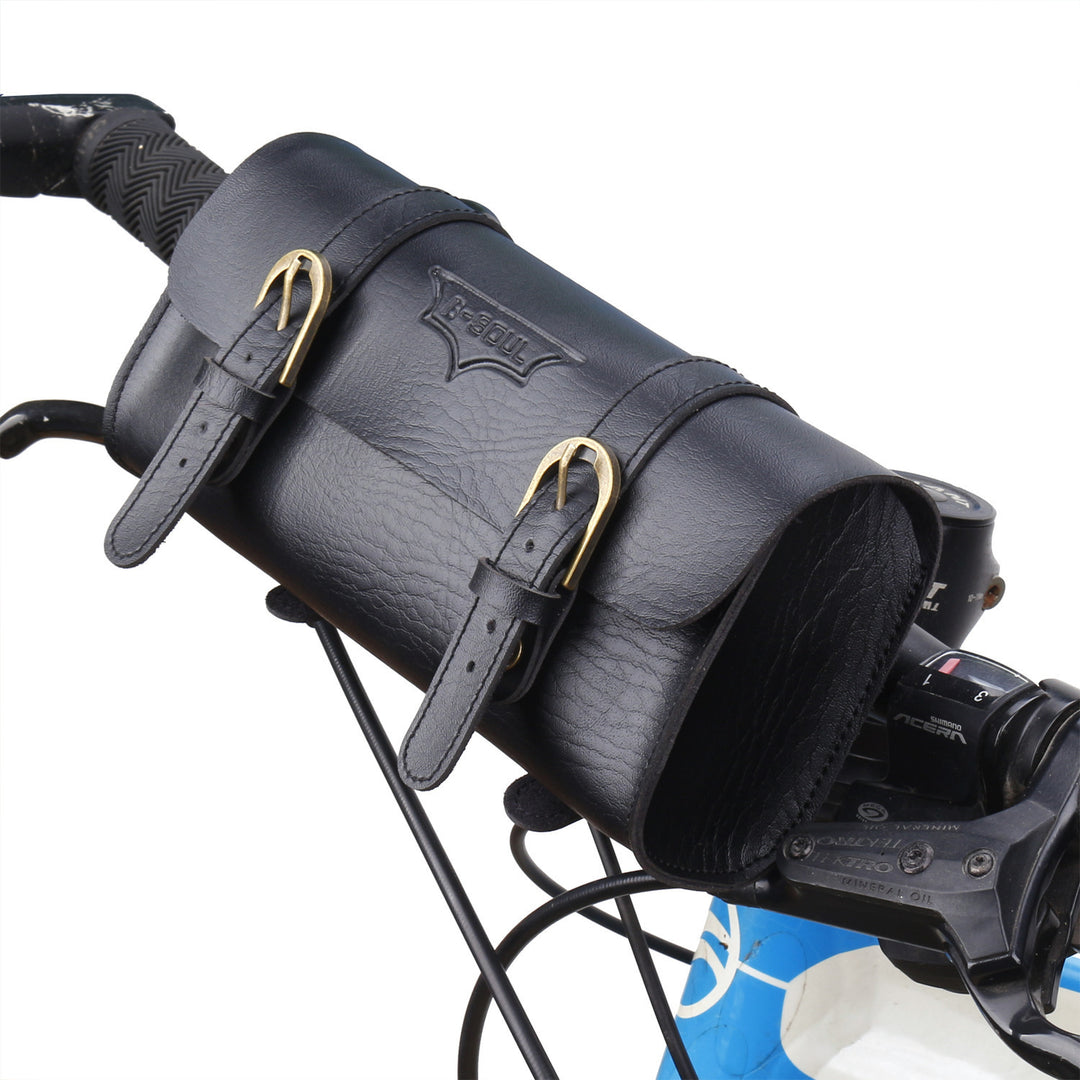 Vintage Leather Tool Roll Bike Handlebar Bag Bowlift
