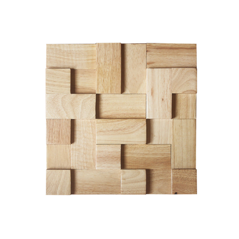 BowLift | Mosaic Wood Wall Cladding Glue Living Room Modern Style Wood Plank