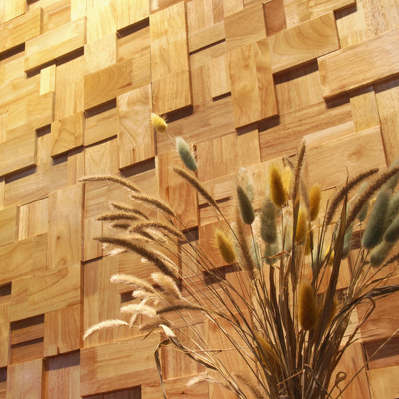 BowLift | Mosaic Wood Wall Cladding Glue Living Room Modern Style Wood Plank