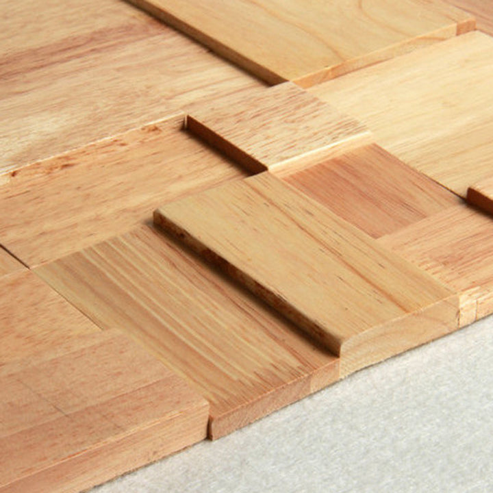 BowLift | Mosaic Wood Wall Cladding Glue Living Room Modern Style Wood Plank