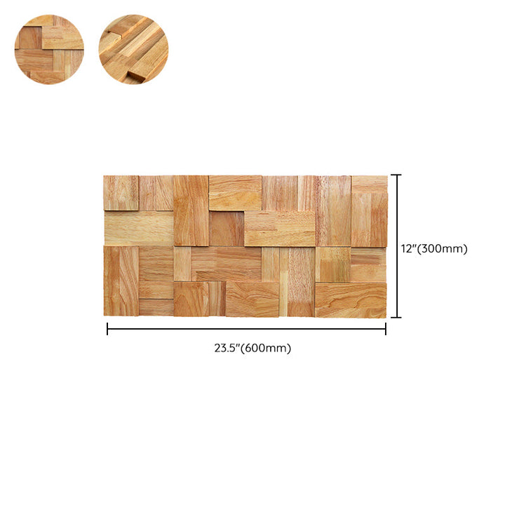 BowLift | Mosaic Wood Wall Cladding Glue Living Room Modern Style Wood Plank
