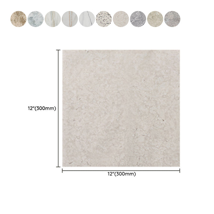BowLift | Square Bathroom PVC Flooring 12" x 12" x 0.07 mm Peel and Stick Vinyl Flooring