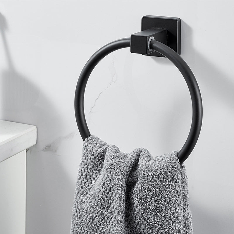 BowLift | Traditional Bathroom Accessories Set Black Towel Ring Bathroom Shelf Bathroom Accessories Set