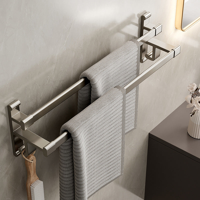 BowLift | Gray Bathroom Accessory Set Contemporary Style Aluminum Towel Bar