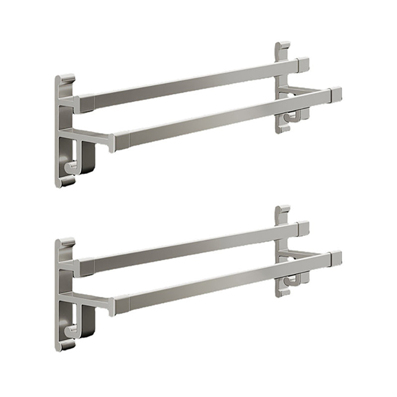 BowLift | Gray Bathroom Accessory Set Contemporary Style Aluminum Towel Bar
