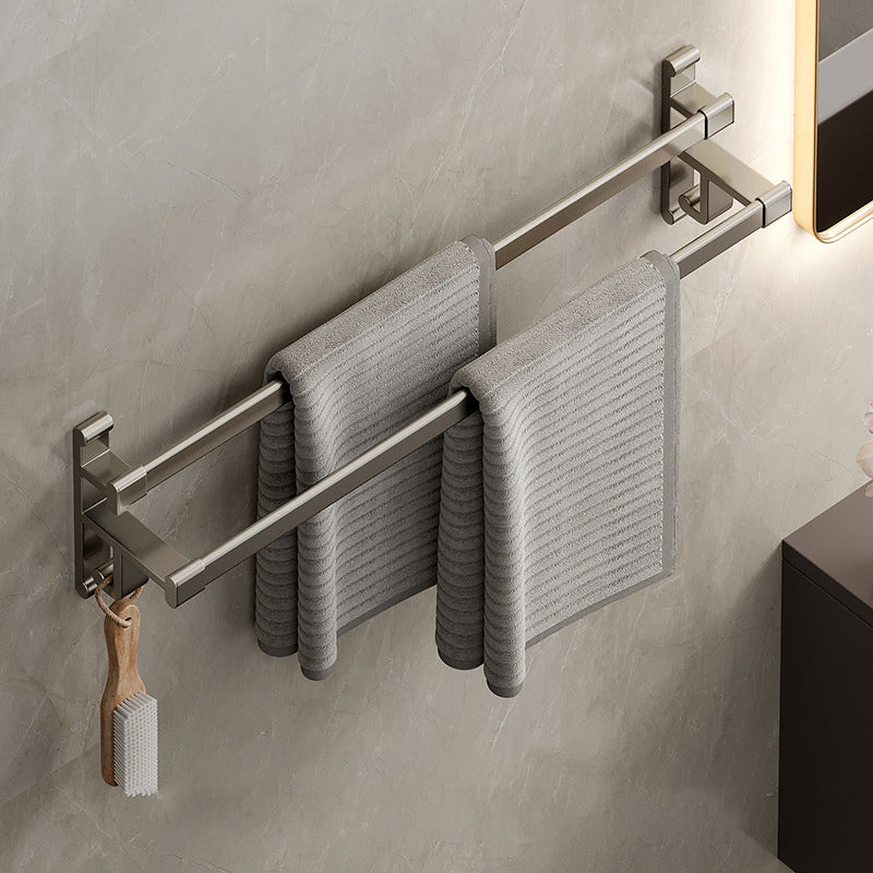 BowLift | Gray Bathroom Accessory Set Contemporary Style Aluminum Towel Bar