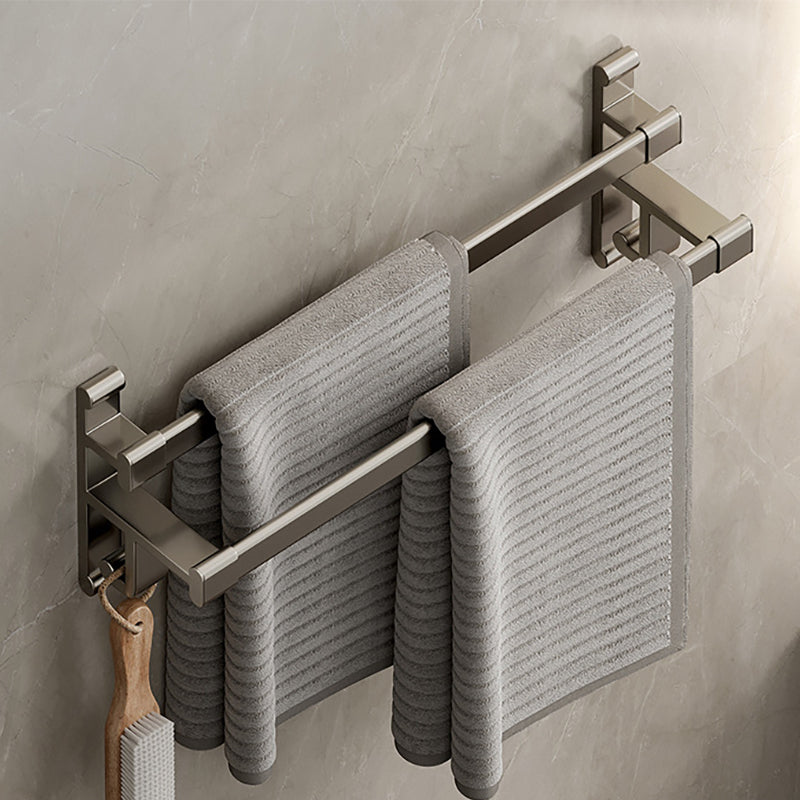 BowLift | Gray Bathroom Accessory Set Contemporary Style Aluminum Towel Bar