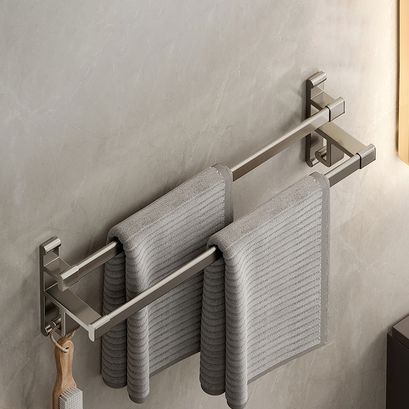 BowLift | Gray Bathroom Accessory Set Contemporary Style Aluminum Towel Bar