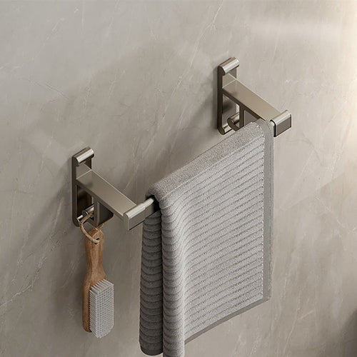 BowLift | Gray Bathroom Accessory Set Contemporary Style Aluminum Towel Bar