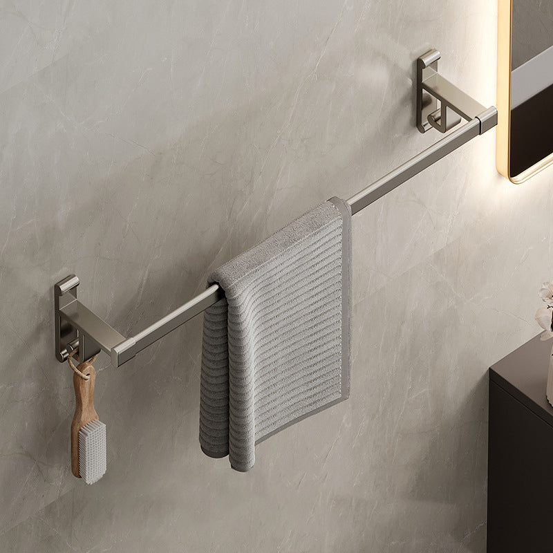 BowLift | Gray Bathroom Accessory Set Contemporary Style Aluminum Towel Bar