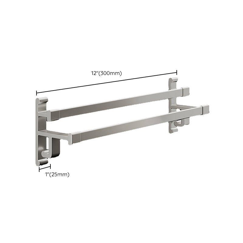 BowLift | Gray Bathroom Accessory Set Contemporary Style Aluminum Towel Bar