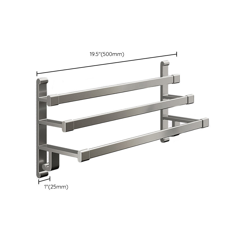 BowLift | Gray Bathroom Accessory Set Contemporary Style Aluminum Towel Bar