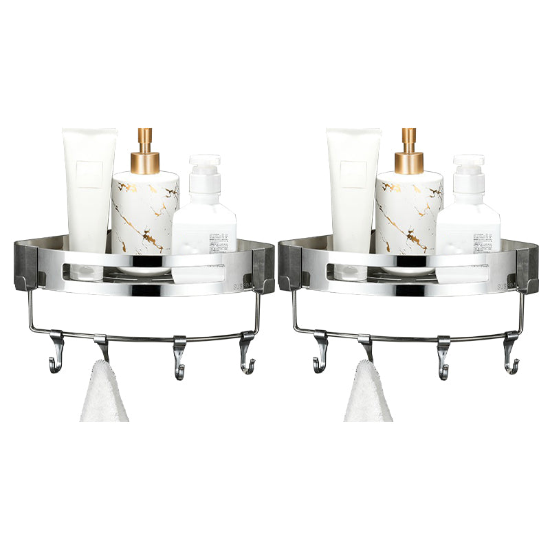 BowLift | Modern Bathroom Hardware Set Silver Bathroom Shelf Bathroom Hardware Set