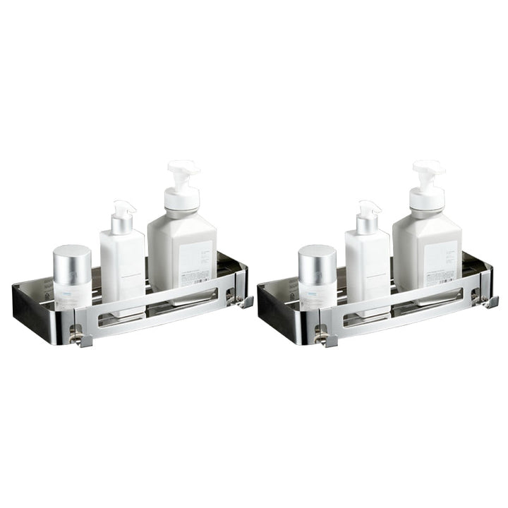 BowLift | Modern Bathroom Hardware Set Silver Bathroom Shelf Bathroom Hardware Set
